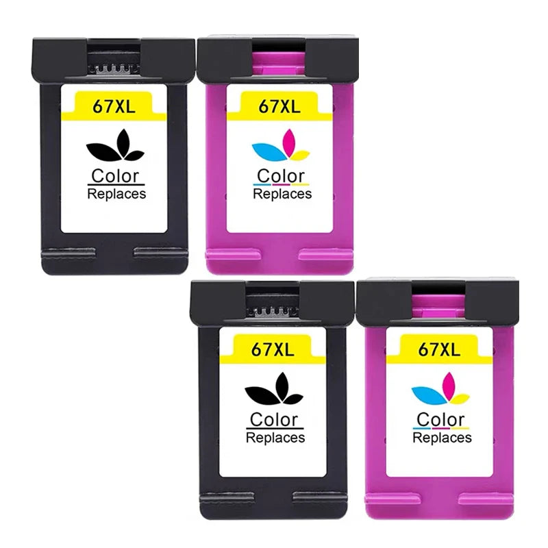 HP 67XL Compatible Ink Cartridge – High Yield Replacement Ink for HP Envy 4140, 4152, 4155, 4158, 1225, 2732, 2752, 2774, 6052 & 6055 Printers