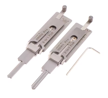 2 in 1 Key Decoder SS001 - Precision Hook and Pick Set with O-Ring Pickup - Lock Decoder and Car Maintenance Repair Kits