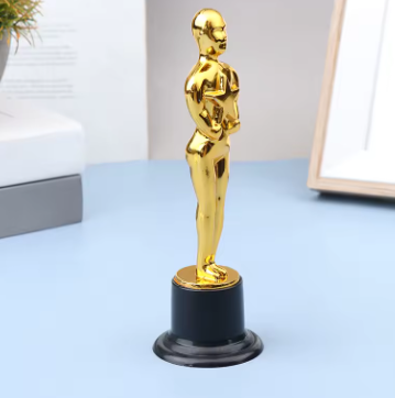 Full Size Zinc Alloy Oscar Trophy Awards - 13.5 Inches 1:1 Replica Oscar Metal Trophies - Oscar Academy Awards Souvenir with Engraving
