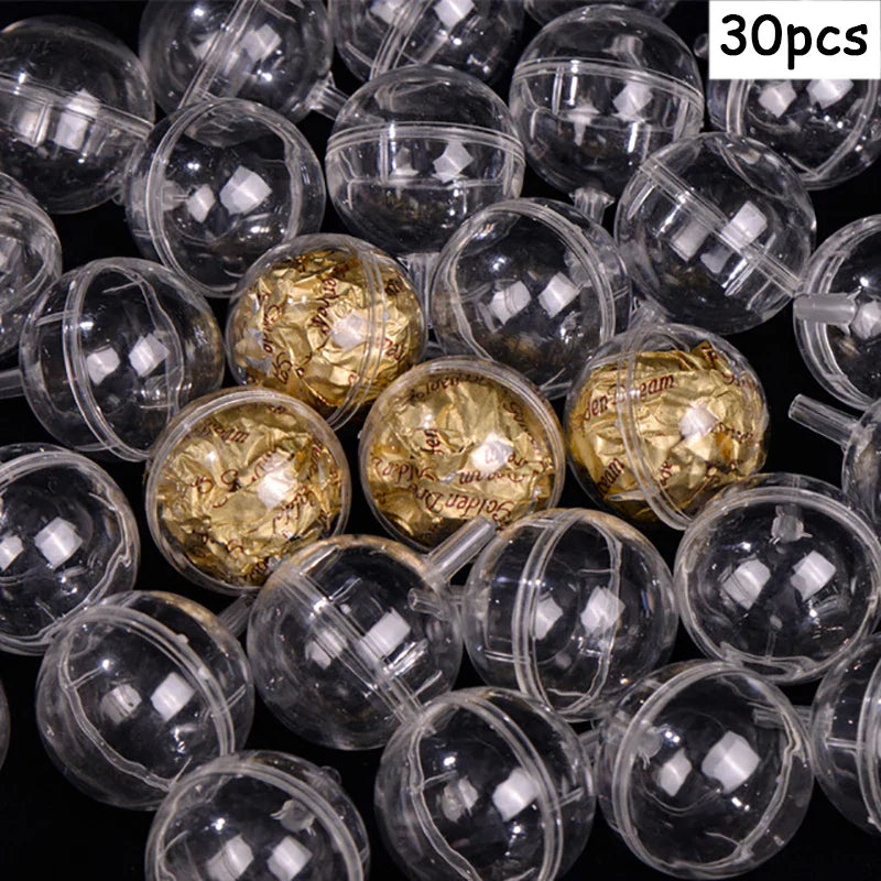 10/20/30/50pcs Clear Chocolate & Truffle Boxes – Flower Candy Holder Cases for Valentine’s Day Gifts