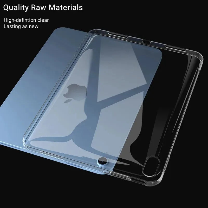 Ultra Thin Transparent Case for iPad Mini 6, Pro 11 (2024/2022), Air 6/5/4, 10.9", 10.2" 7/8/9/10th Gen, Pro 10.5