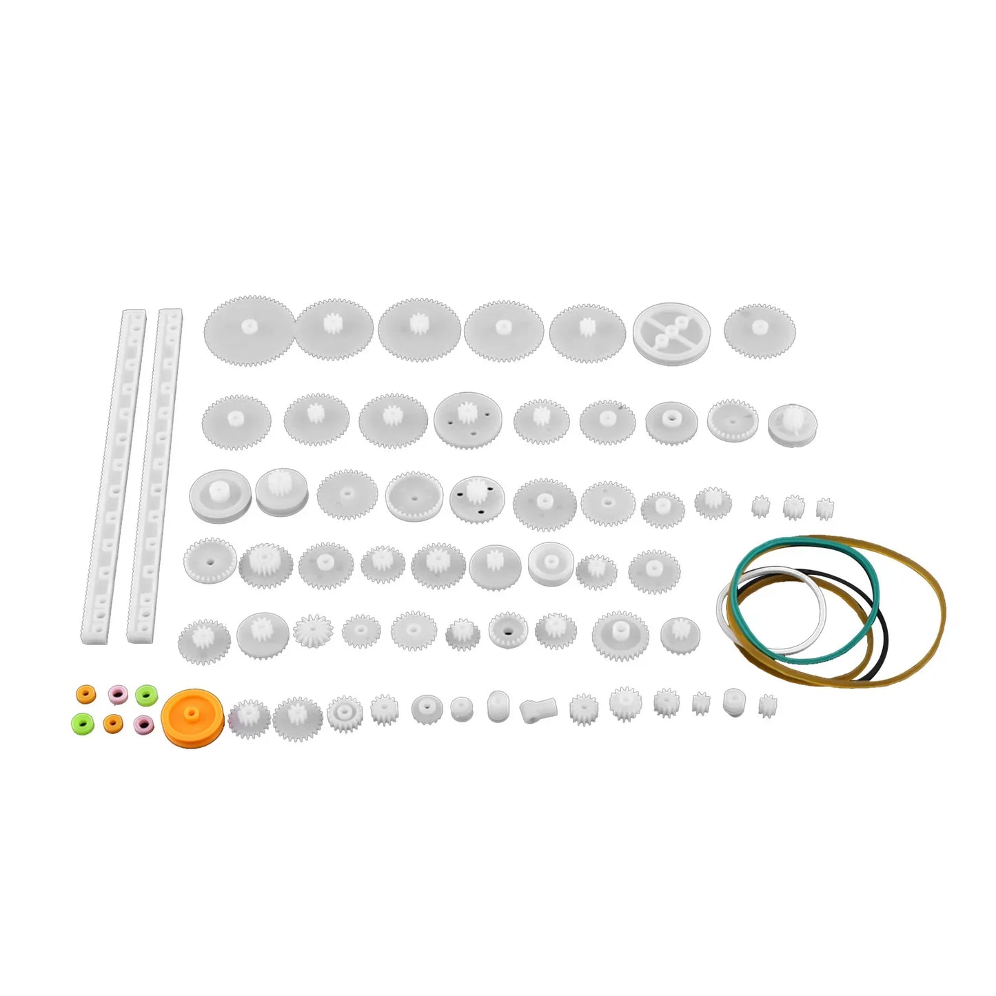 Plastic Gear & Pulley Motor Kit Set – Worm, Crown & Belt Gears for Robot DIY Parts & Repairs