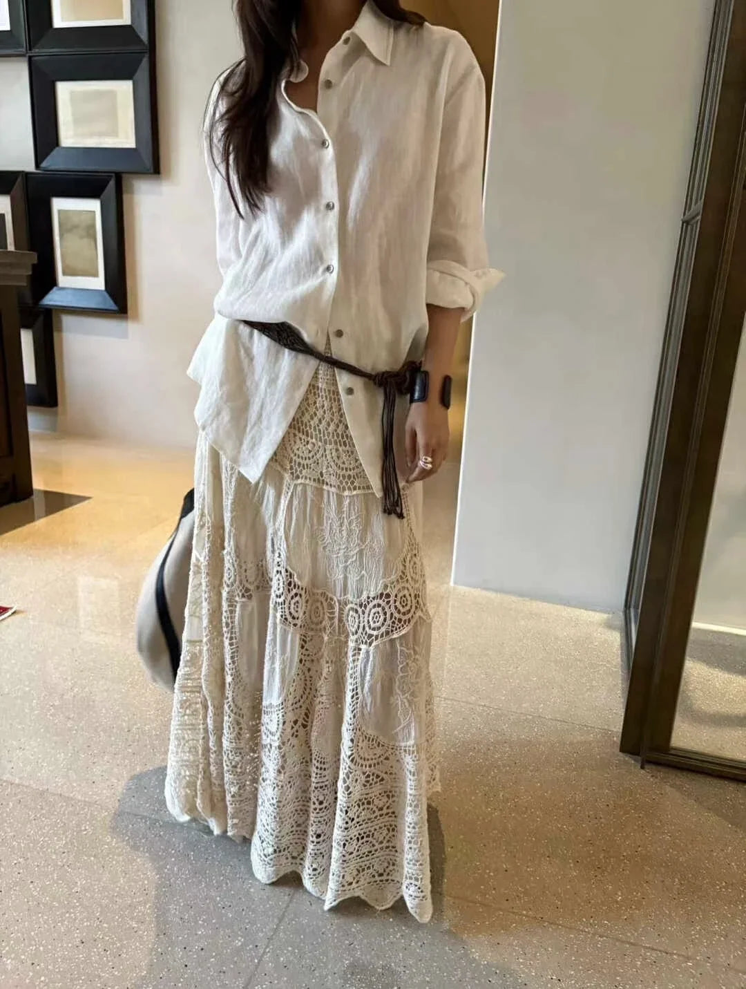Women’s Bohemian Long Swing Skirt - Embroidered Boho Chic Summer Vacation Skirt 2025