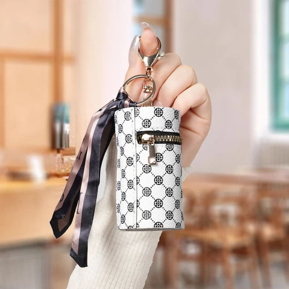 Luxury Mini Coin Purse Pendant - Retro Keychain Bag for Earbuds, Lipstick & Small Essentials