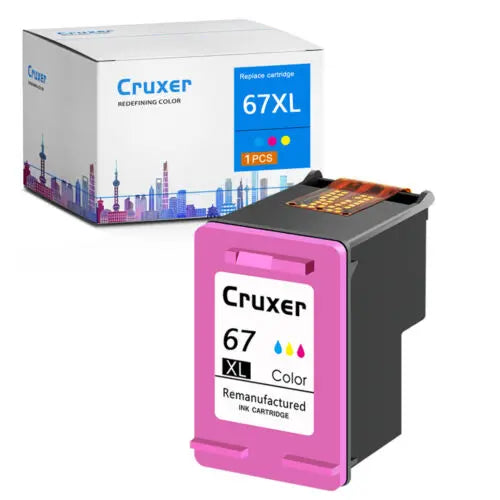 NineLeaf 67XL Ink Cartridge Black & Tri-Color Compatible for HP 67/67XL – DeskJet 1255, 2722, 2732, 2742e & DeskJet Plus 4140, 4152, 4155, 4158 Printers
