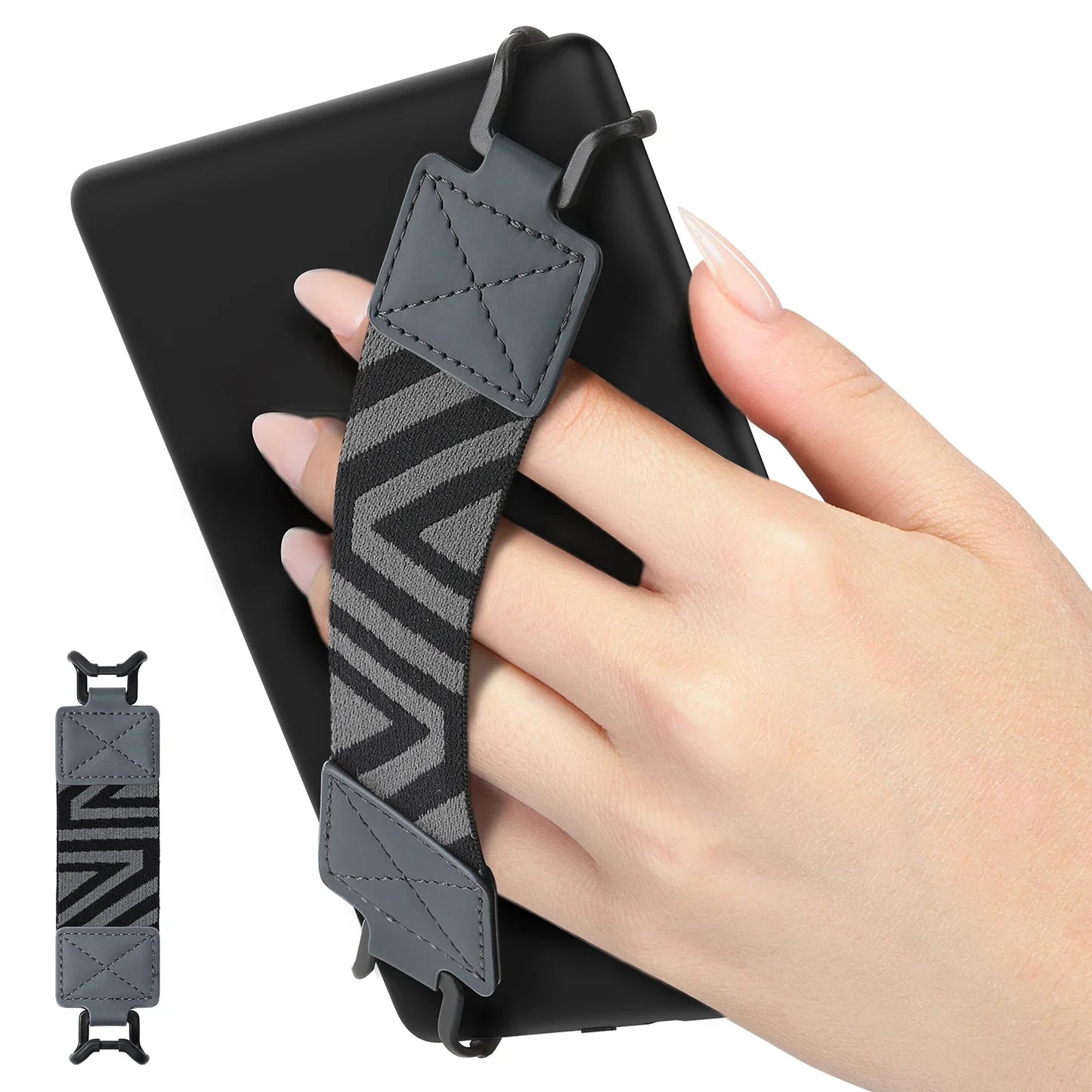 Security Hand Strap for 6-8" Kindle eReaders and Fire Tablets - High-Elasticity, Lightweight Finger Grip Holder