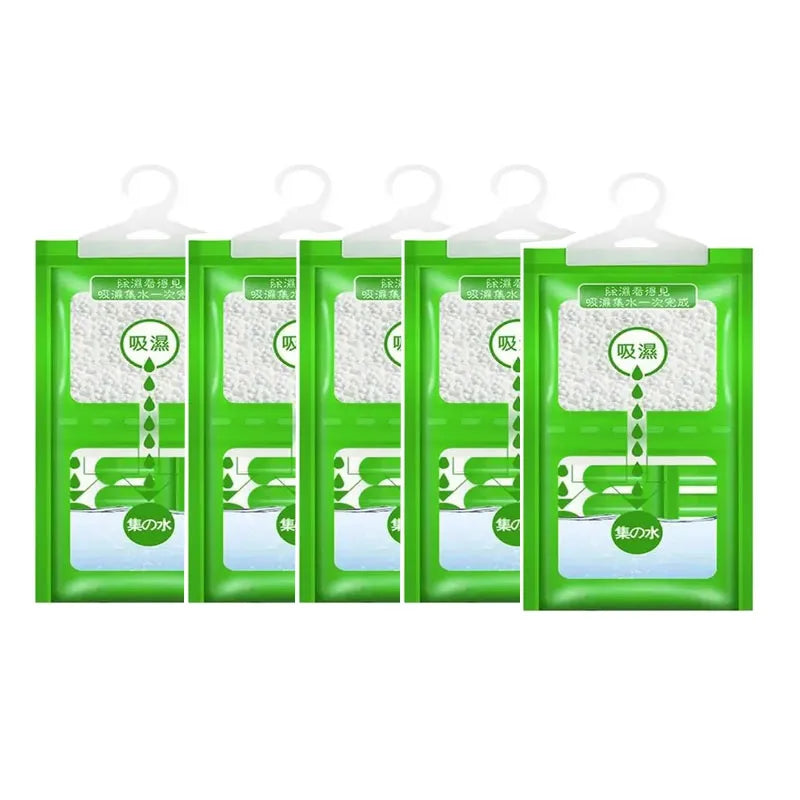 1/5/10PCS Hanging Moisture Absorber Bags — Moldproof Closet Dehumidifier Desiccant for Indoor Anti-Humidity Control