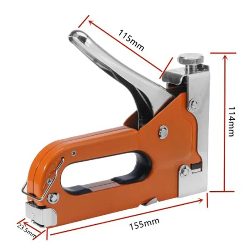 3-in-1 Heavy Duty Manual Staple Gun – Brad Nailer Upholstery & Woodworking Tool, Durable Alloy Steel Easy Use Stapler Gun