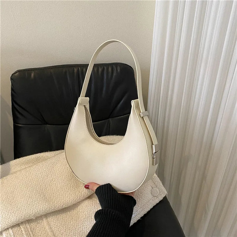 Fashion Luxury PU Leather Hobo Shoulder Bag – Small Clutch Handbag, Underarm Purse, Travel Tote for Women