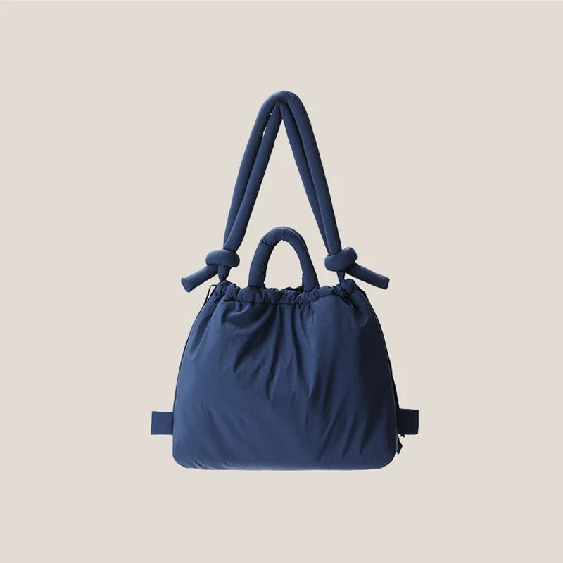 2023 Casual Nylon Padded Tote Bag – Soft Puffer Shoulder & Crossbody Handbag for Women, Large Capacity Vintage Design