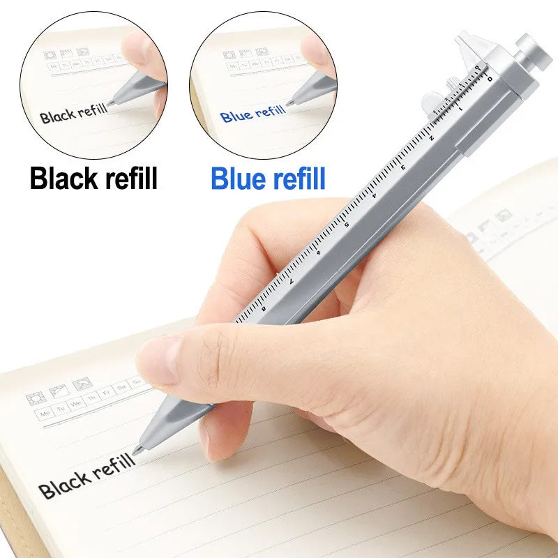 Multifunction Caliper Ballpoint Pen — 0.5mm Gel Ink Vernier Roller Pen, Creative Stationery Tool