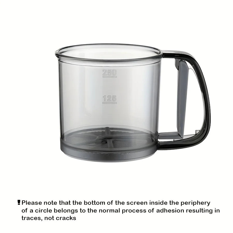 Semi-Automatic Hand Press Flour Sifter – Transparent Non-Stick Baking Tool for Kitchen