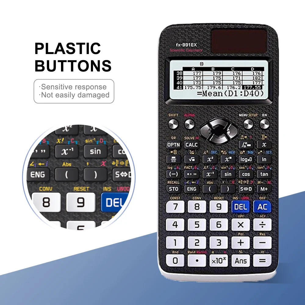 552-Function Scientific Calculator Multifunction Student Exam Calculator High-End Portable Math Learning Tool Economical Design