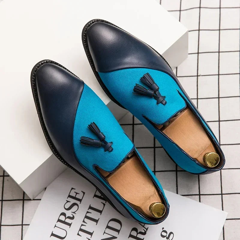 Men’s Business Dress Loafers – Elegant Slip-On Formal Casual Shoes, Tassel Leather Wedding & Party Evening Footwear Fashion