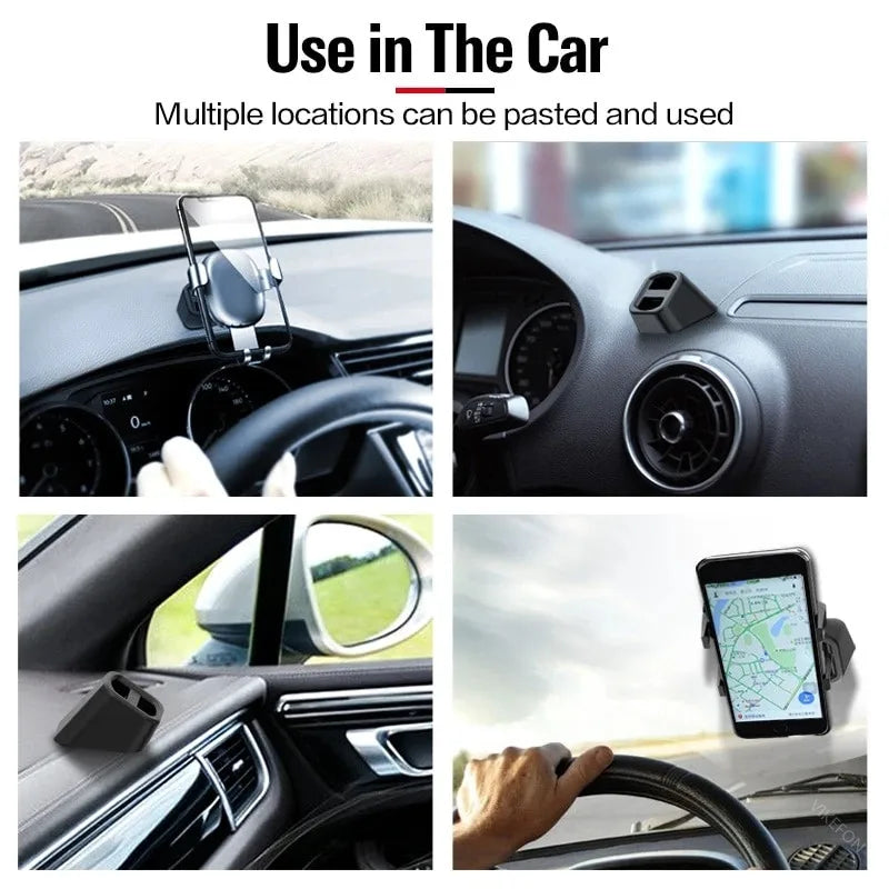 Universal Car Phone Holder - Dashboard & Air Outlet Clip Stand for Cellphone GPS - Mobile Bracket Base Cradle Accessories