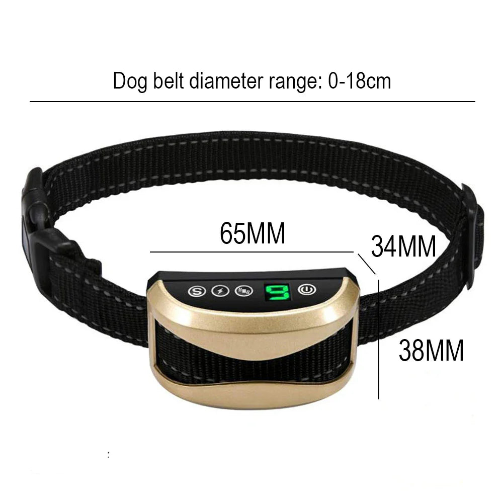 Rechargeable Anti-Bark Dog Training Collar Automatic Bark Control Device for Dog Behavior Training Adjustable No-Bark Collar Waterproof Pet Accessory