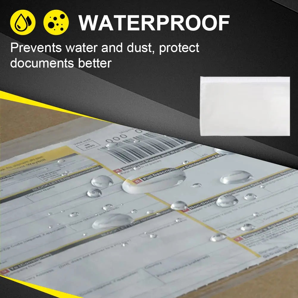 30PCS Clear Self-Adhesive Packing List Envelopes - Top Loading Shipping Label Plastic Pouches, Invoice Enclosed