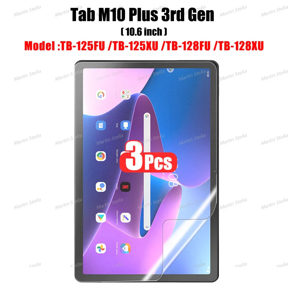 3Pcs Paper-Like Screen Protector for Lenovo TAB M10, M9, M8, M11, P12 Pro, P11 – Non-Glass Protector for 1st, 2nd & 3rd Gen