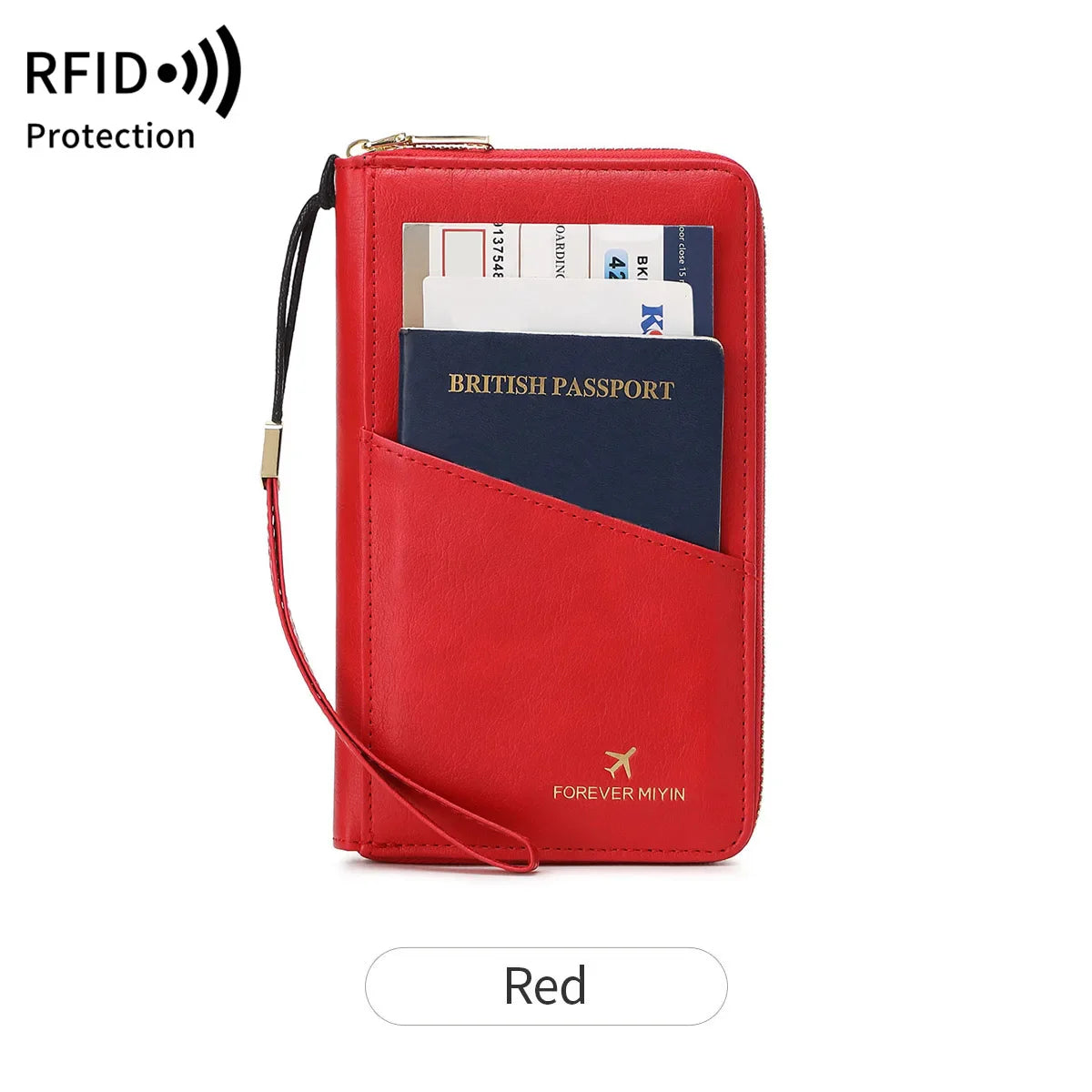 Fashionable RFID Passport Holder – PU Leather Front Pocket Wallet, Multifunctional Travel Accessories for Protection