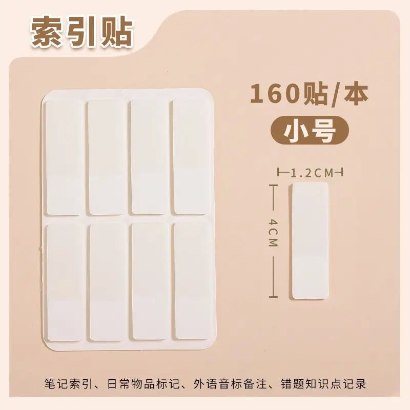 Waterproof Index Stickers - Small Transparent Cards for Office, Note Marking & Classification Index Tabs