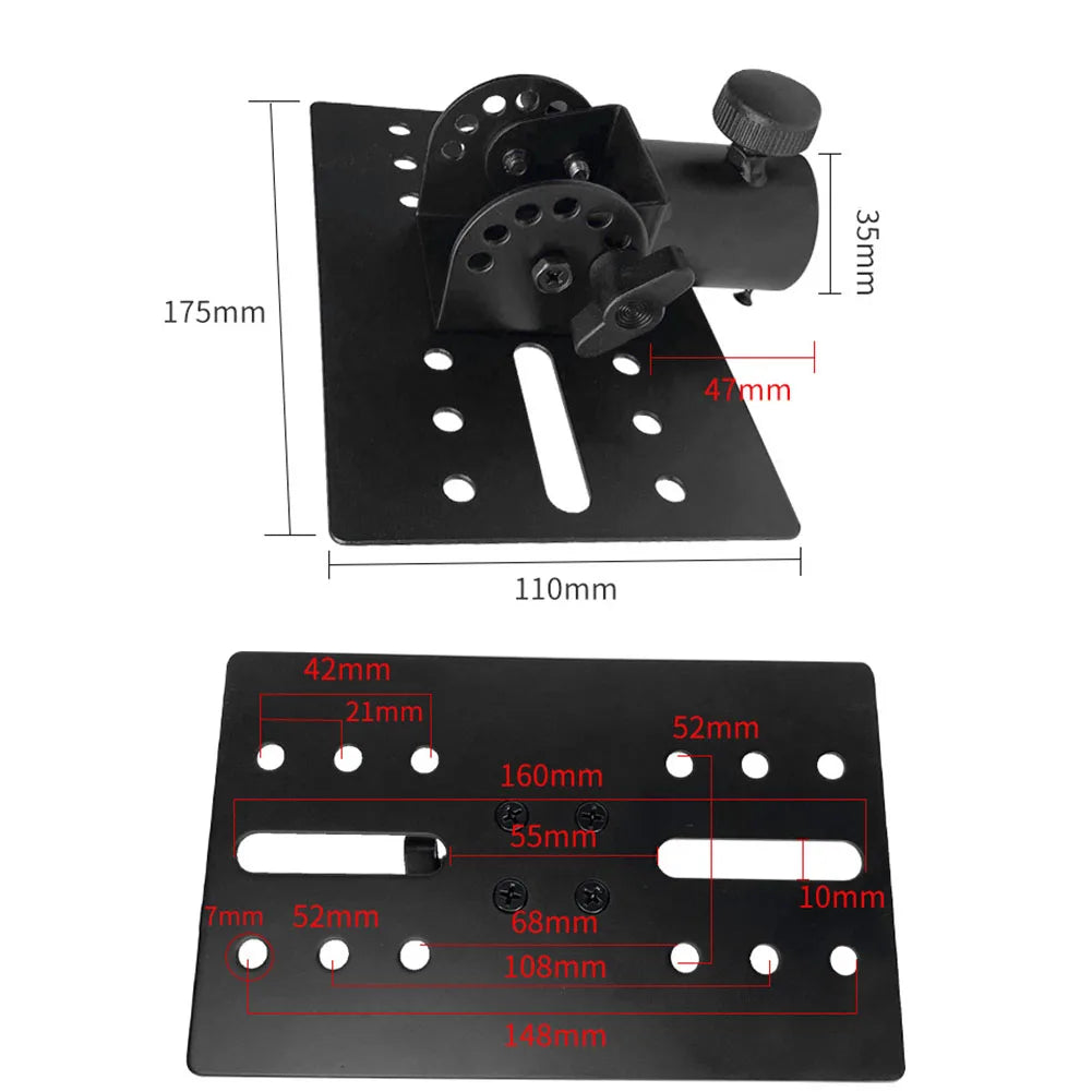 Metal Mount Tripod Pole DJ Speaker Stand Adapter – Rotatable 35mm Top Cap, Sturdy Construction for Music Instruments