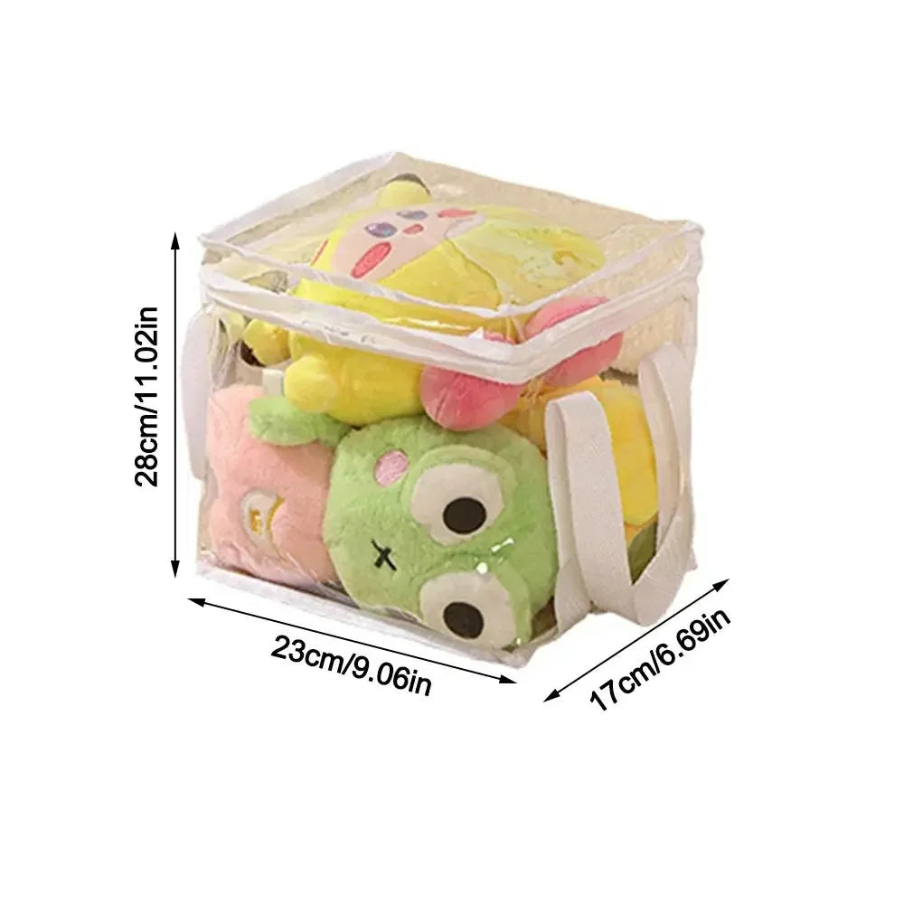 Large Capacity PVC Waterproof Toy Storage Box – Foldable Transparent Dustproof Home Organizer Bag