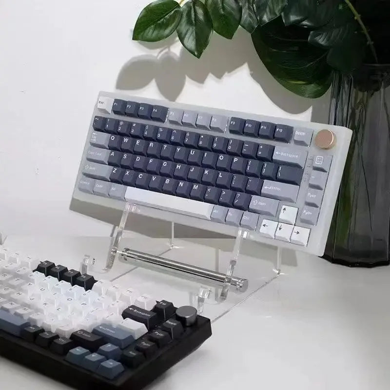 Transparent Acrylic Mechanical Keyboard Display Stand – Computer Keyboard Holder Layer Rack & Storage Tray for Desk Organization