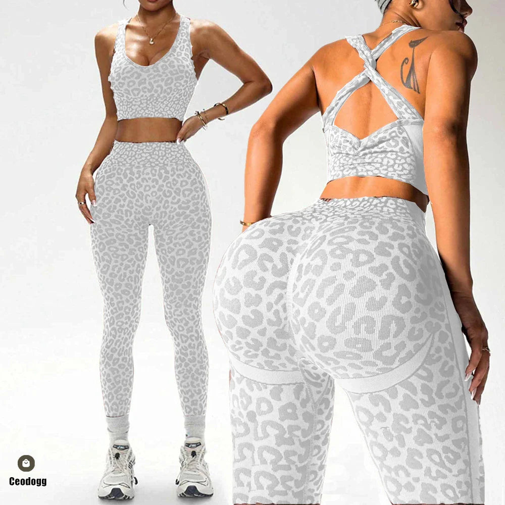 Women’s One-Piece Pad Jumpsuit Yoga Set – Flared Scrunch Workout Pants & Trendy Activewear XP10