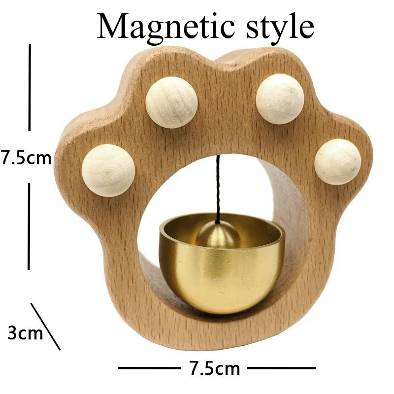 Dopamine Magnetic Indoor Wind Chime – Oak & Walnut Copper Doorbell for Home Decor