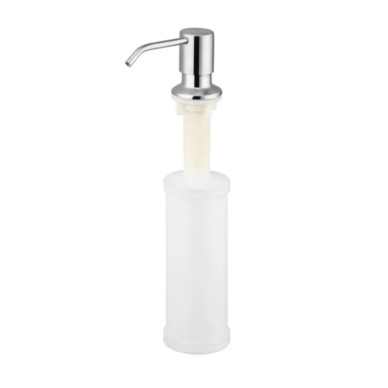 Stainless Steel Sink Soap Dispenser — 350ml Manual Liquid Soap & Lotion Pump, Kitchen Accessory