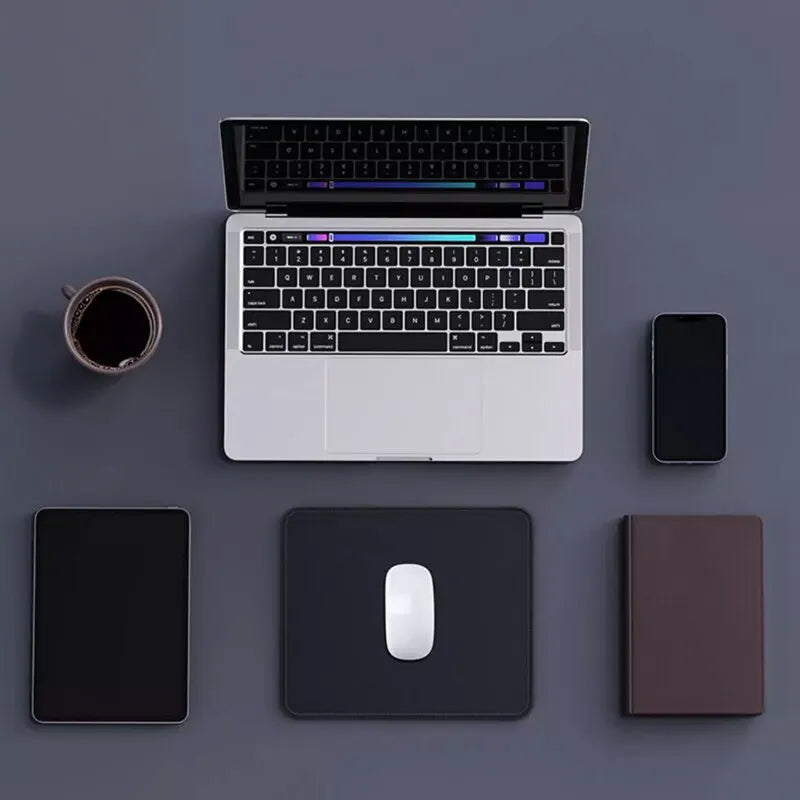 Pure Black Thickened Mouse Pad - Durable Game and Office Desk Mat