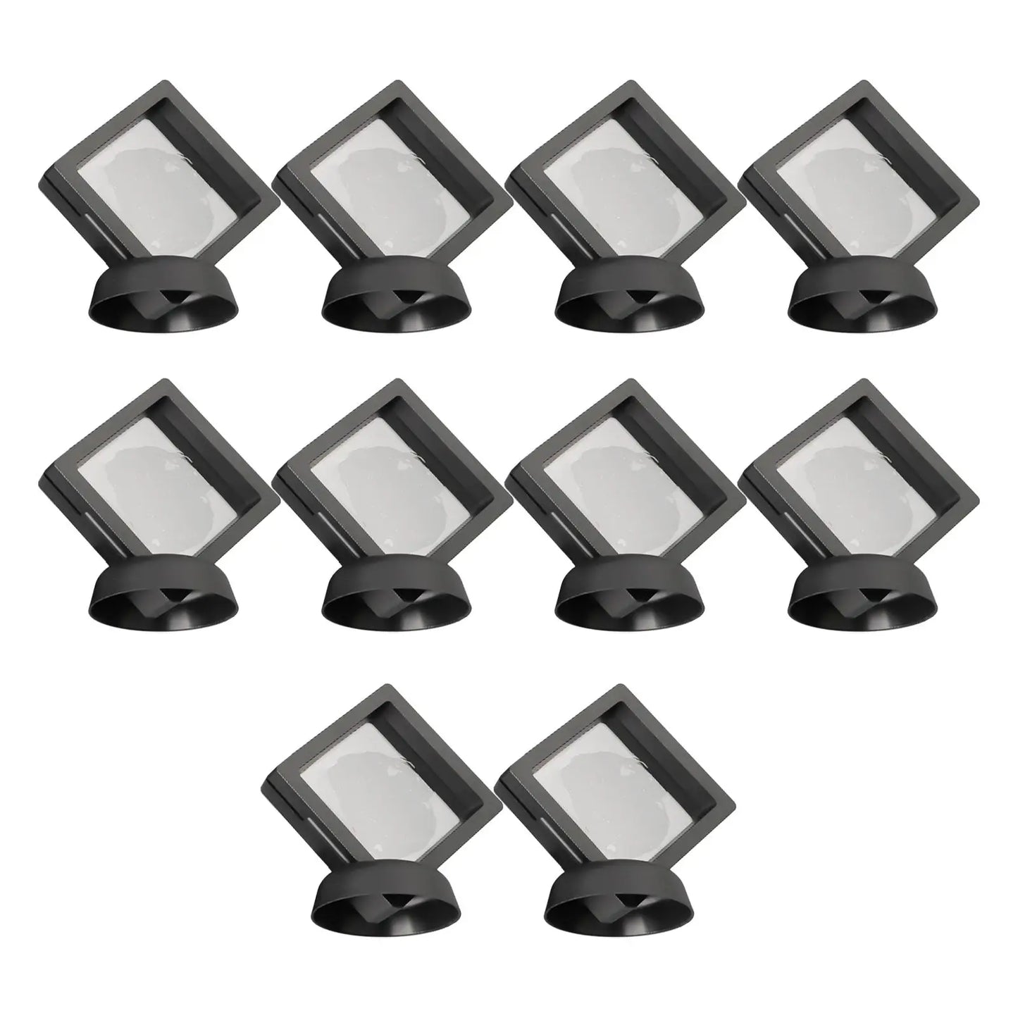 3D Floating Jewelry & Coin Display Frame – Clear Stand for Rings, Pendants, and Gemstones