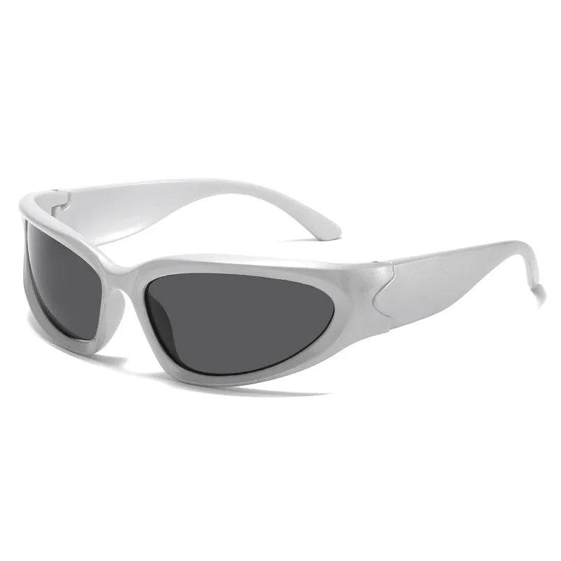 New Arrival Women’s and Men’s Punk Oval Sunglasses – Colorful Mirror Y2K Shades, Trendy Unique Sun Glasses