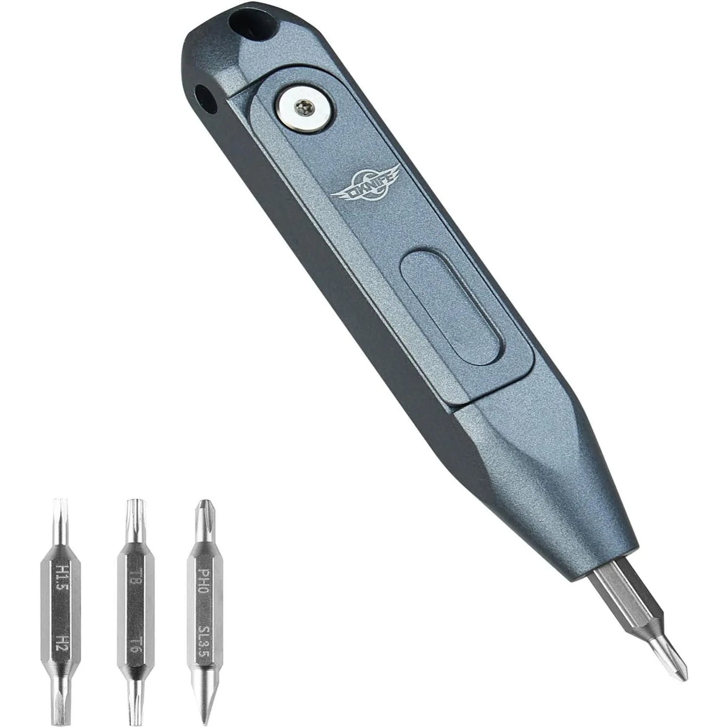 OKNIFE Otacle D1 Titanium EDC Screwdriver – 8-in-1 Multi-Bit with S2 Steel Magnetic Bits, Mini Precision Tool for Work & Daily Use