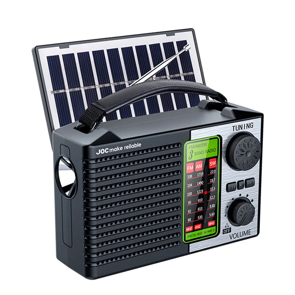 Portable AM/FM Shortwave Radio – Rechargeable Battery Powered Full Band Receiver with USB/TF MP3 Player & Bluetooth Speaker Function