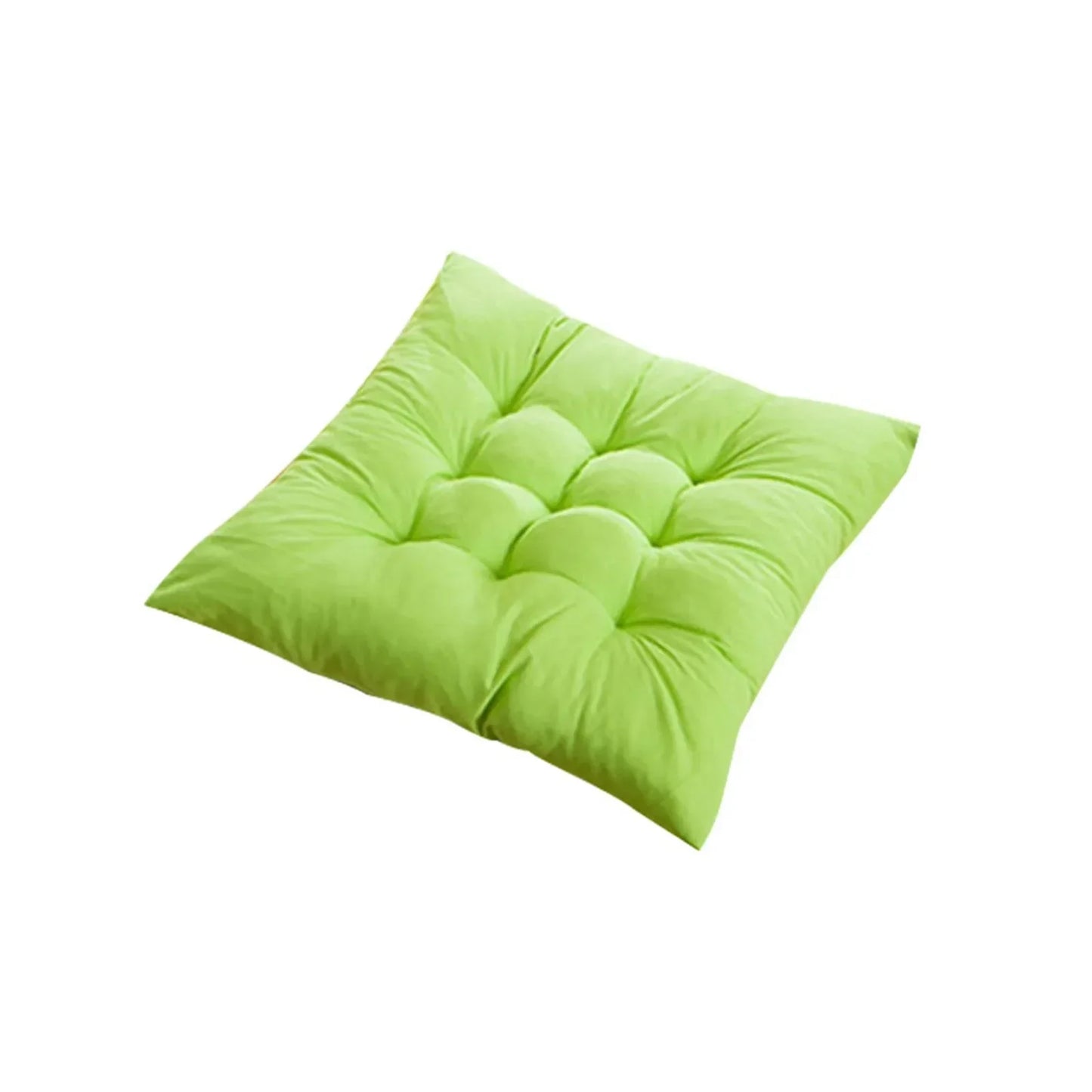 Solid Square Chair Cushion – Seat Pad with Anti-Skid Strap, Indoor & Outdoor Sofa Pillow for Home, Office & Car