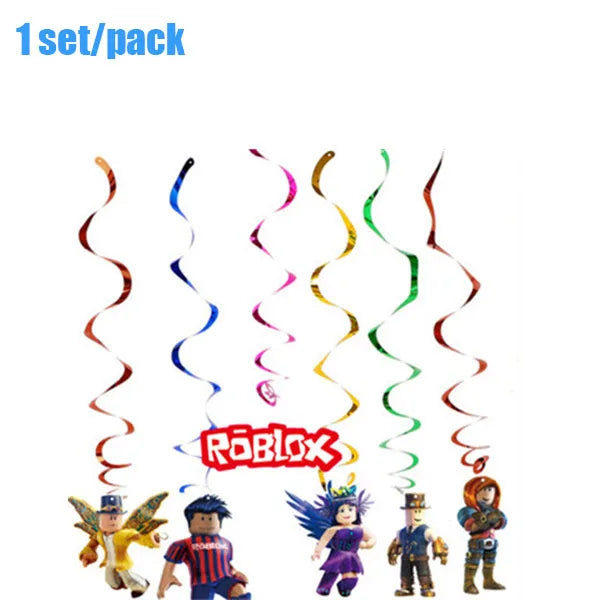 Hot Robot Roblox Kids Party Supplies Set – Disposable Tableware with Paper Plates, Cups, Balloons for Birthday & Baby Shower Decorations
