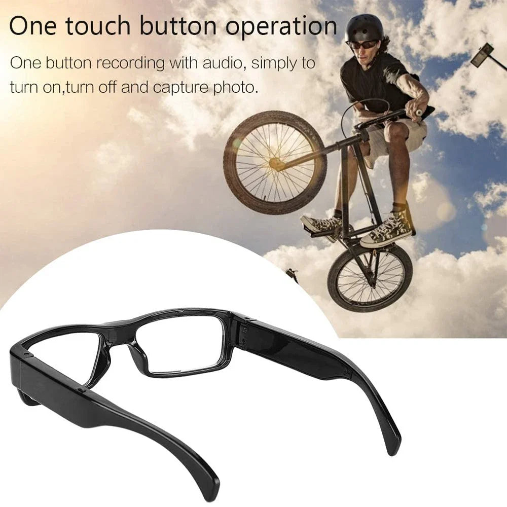 HD 1080p Eyeglasses Camera – Portable Wearable Mini Camcorder for Action Filming, Driving, and Cycling