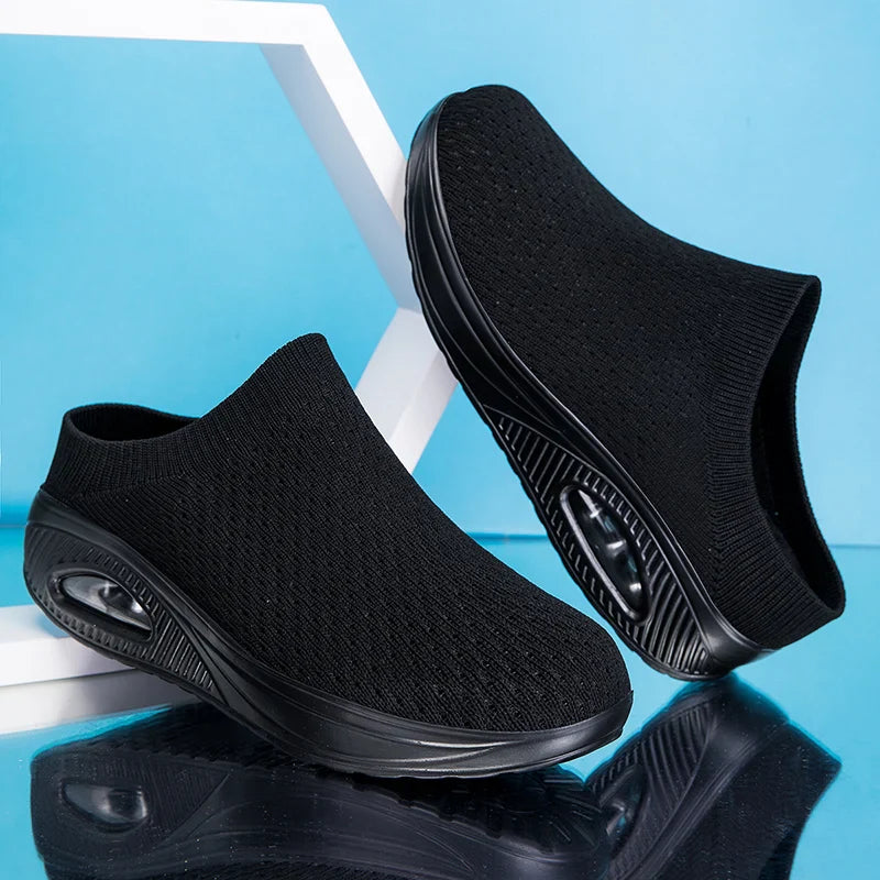 Breathable Lightweight Women’s Sneakers – Outdoor Soft Sock Slip-On Tennis Shoes for Women