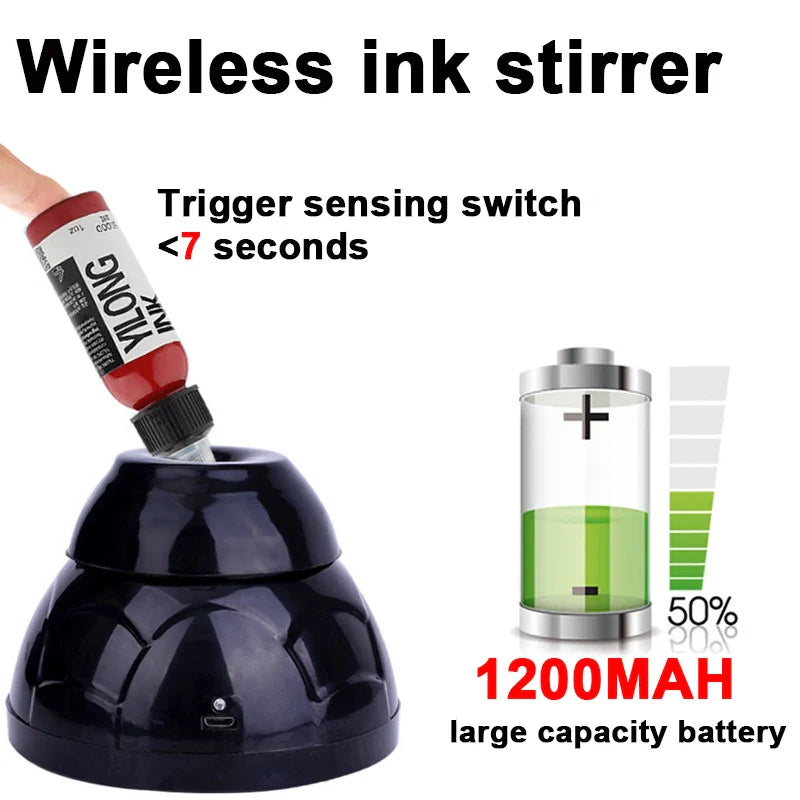 Mini Vortex Mixer Nail Polish Shaker & Tattoo Pigment Ink Stirrer with Non-Slip Base for Fast Mixing
