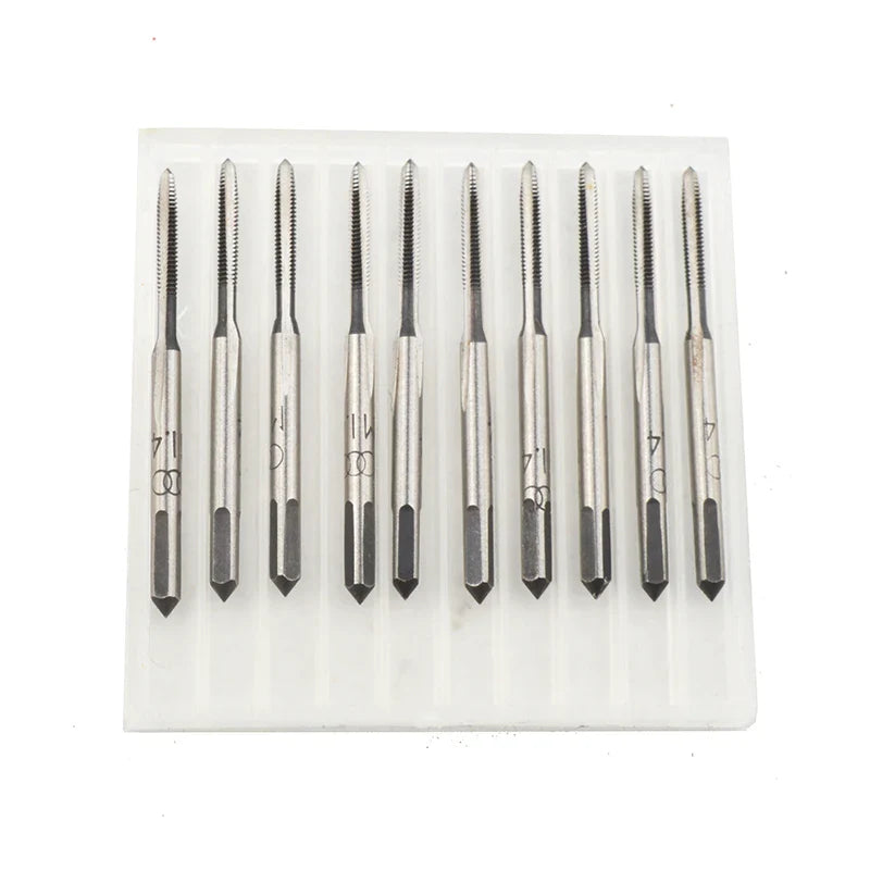 2pcs M1-M1.6 Mini Thread Tap Drill — Straight Flute Metric Screw Hole Tap for Eyeglasses Repair