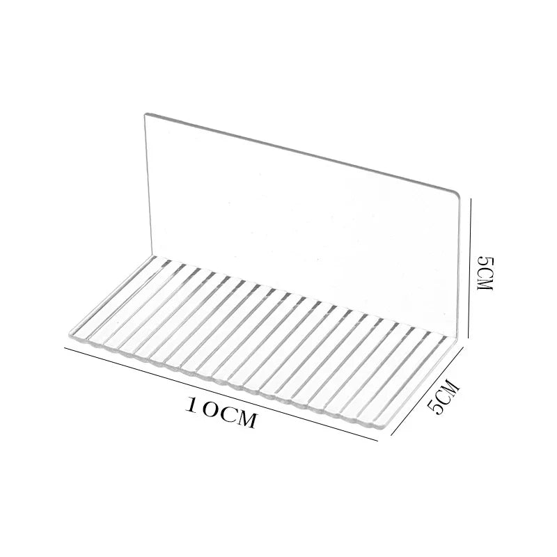 Self-Adhesive Acrylic Wall Mounted Display Shelf β Transparent Figure & Toy Storage Rack Holder