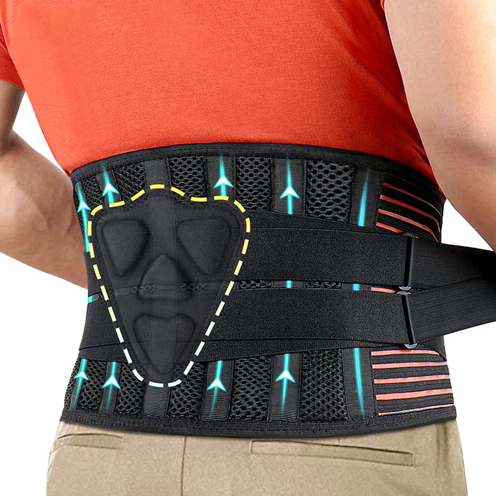 Anti-Skid Lumbar Support Belt for Lower Back Pain Relief – Adjustable Back Brace Pad for Men & Women, Herniated Disc & Spine Support Comfort Wrap