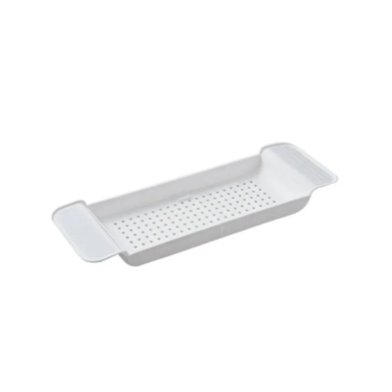 Multi-Function Retractable Bathtub Storage Rack – Bath Tray Shelf for Towels, Kitchen Sink & Drain Holder