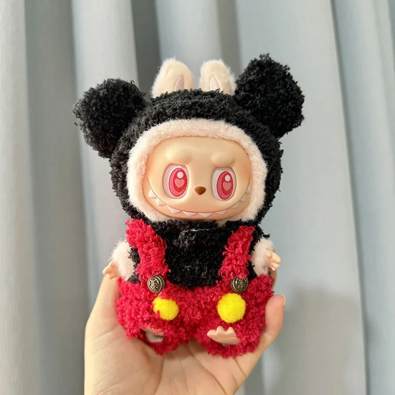 13 Styles Cute Mini Plush Doll Clothes - Outfit Accessories for Kpop Exo Labubu II Idol Dolls, Jumpsuits & Party Clothing