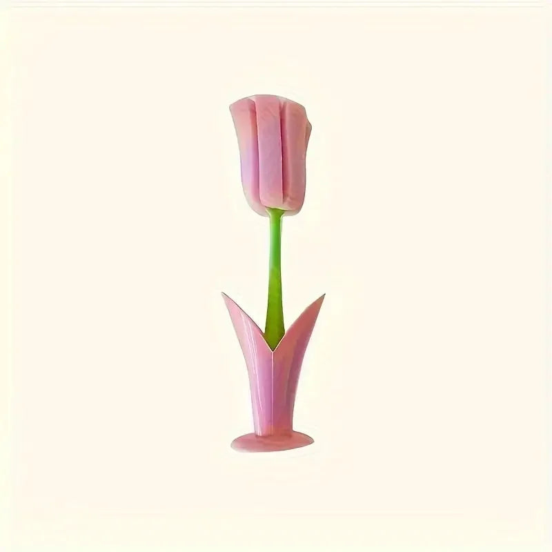 Tulip Cup Brush with Detachable Sponge Head – Long Handle Bottle & Glass Cleaning Brush Durable Kitchen Cleaning Tool