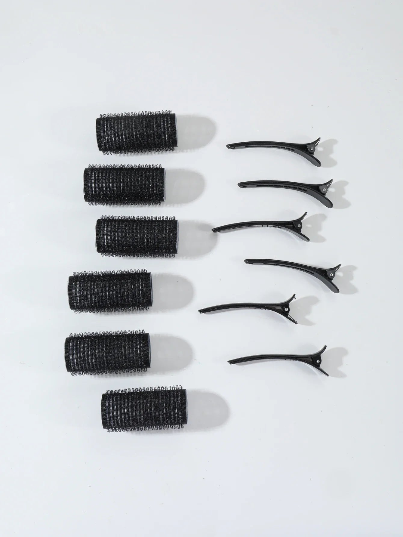 12pcs Air Bar Curling Iron Tube Set – Self-Adhesive Hair Rollers & Bangs Clips for Styling Real Hair & Wigs