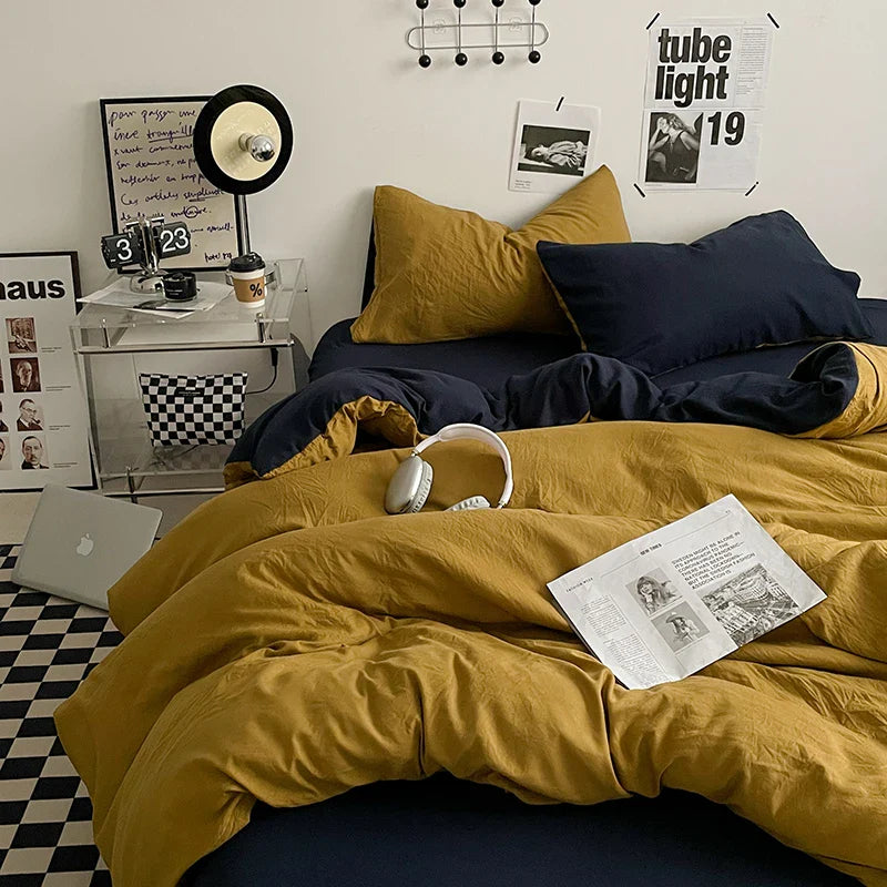 Bedding Comforter Set – Duvet Cover & Bed Sheets with Pillowcases for Queen/King Bed, Edredones de Cama