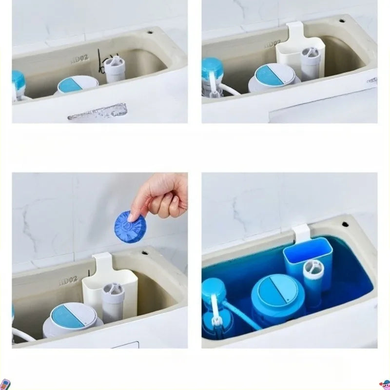 Toilet Solid Dispenser Replacement – Plastic Tank Part, Contemporary Style, No Electricity, Extends Cleaning Time