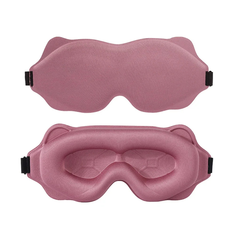 3D Padded Sleep Mask for Eyes — Soft Light-Blocking Eyepatch, Sleeping Aid & Eye Shade Blindfold